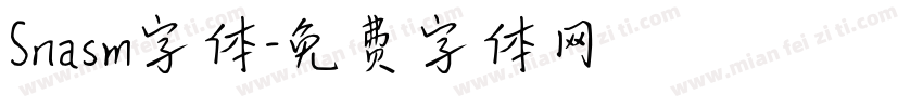 Snasm字体字体转换