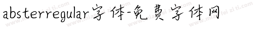 absterregular字体字体转换
