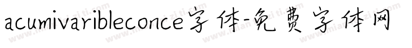 acumivaribleconce字体字体转换