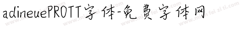adineuePROTT字体字体转换