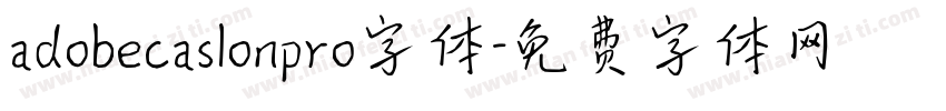 adobecaslonpro字体字体转换