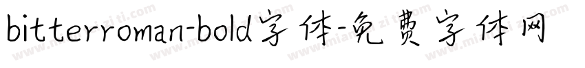bitterroman-bold字体字体转换