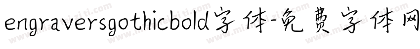 engraversgothicbold字体字体转换
