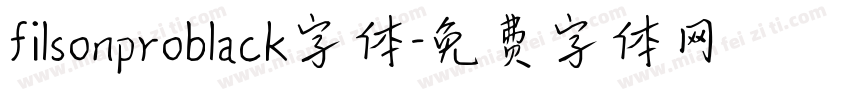 filsonproblack字体字体转换