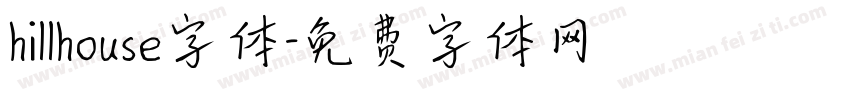 hillhouse字体字体转换
