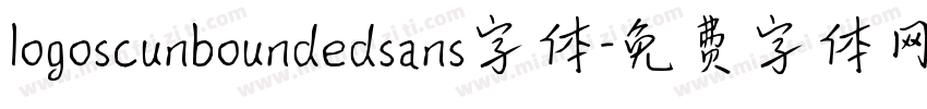 logoscunboundedsans字体字体转换