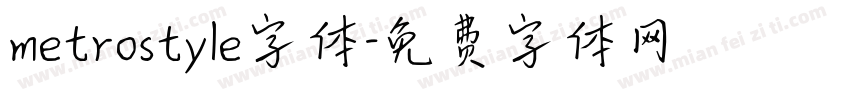 metrostyle字体字体转换