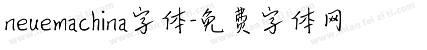 neuemachina字体字体转换