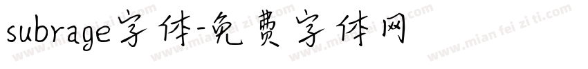 subrage字体字体转换