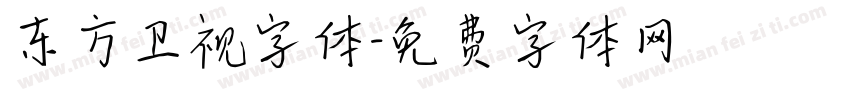 东方卫视字体字体转换