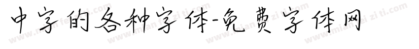中字的各种字体字体转换