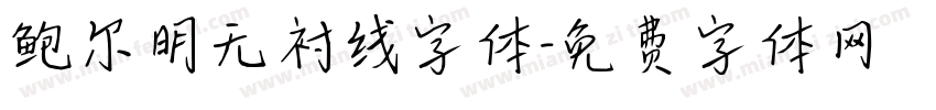 鲍尔明无衬线字体字体转换