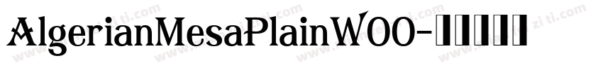 AlgerianMesaPlainW00字体转换