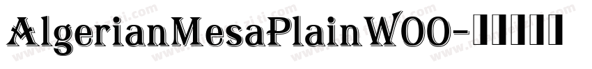 AlgerianMesaPlainW00字体转换