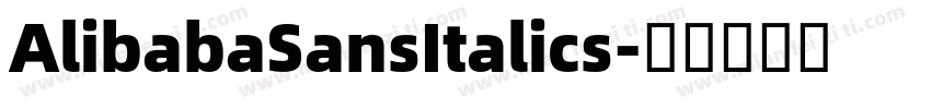 AlibabaSansItalics字体转换