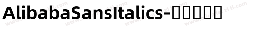 AlibabaSansItalics字体转换