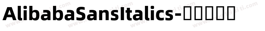 AlibabaSansItalics字体转换