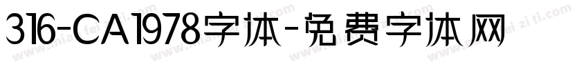 316-CA1978字体字体转换