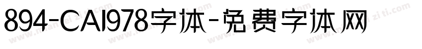 894-CAI978字体字体转换