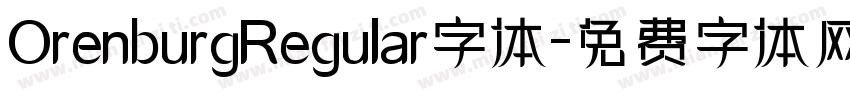 OrenburgRegular字体字体转换