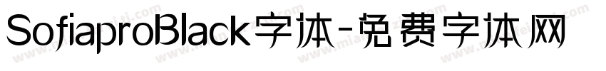 SofiaproBlack字体字体转换