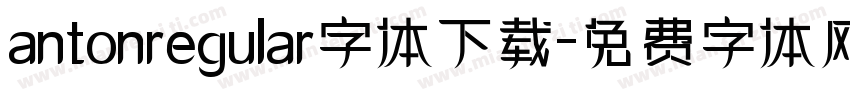 antonregular字体下载字体转换