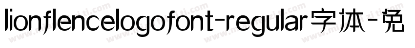 lionflencelogofont-regular字体字体转换
