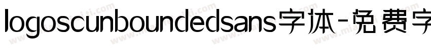 logoscunboundedsans字体字体转换