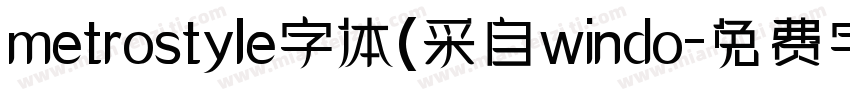 metrostyle字体(采自windo字体转换