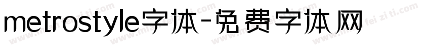 metrostyle字体字体转换