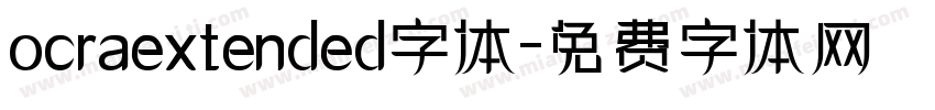 ocraextended字体字体转换
