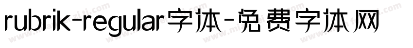 rubrik-regular字体字体转换