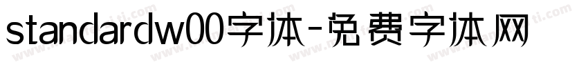 standardw00字体字体转换