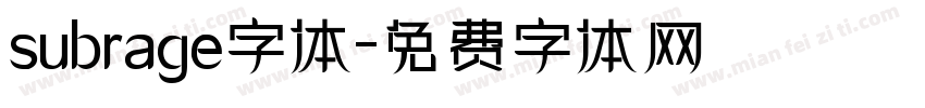 subrage字体字体转换