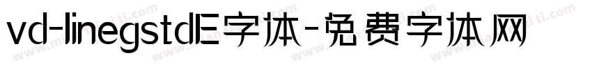 vd-linegstdE字体字体转换