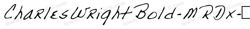 CharlesWrightBold-MRDx字体转换