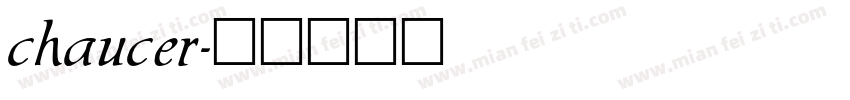 chaucer字体转换