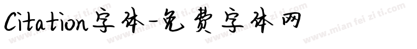 Citation字体字体转换