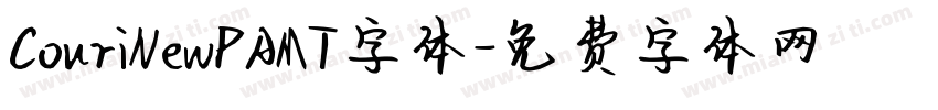 CouriNewPAMT字体字体转换