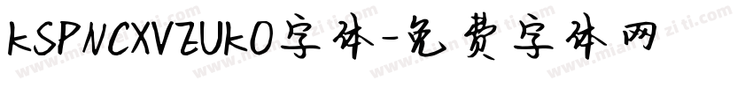 KSPNCXVEUKO字体字体转换