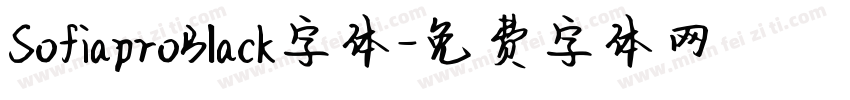 SofiaproBlack字体字体转换