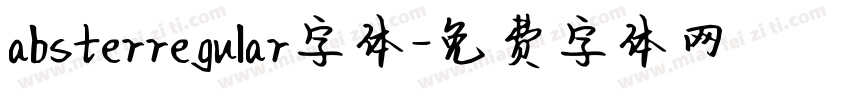 absterregular字体字体转换