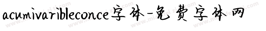 acumivaribleconce字体字体转换