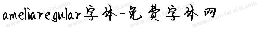 ameliaregular字体字体转换