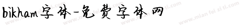 bikham字体字体转换