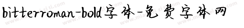 bitterroman-bold字体字体转换