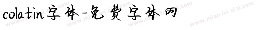 colatin字体字体转换