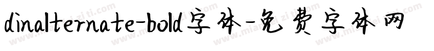 dinalternate-bold字体字体转换