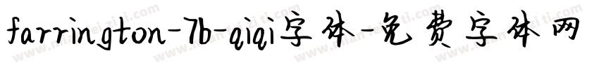 farrington-7b-qiqi字体字体转换