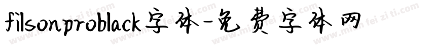 filsonproblack字体字体转换